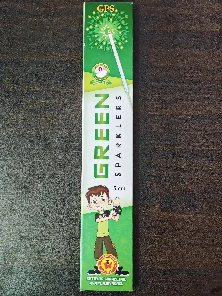 15 Cm Green Sparklers 